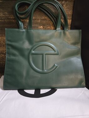 Telfar Emerald Embossed Shopper Tote